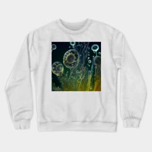 Amoeba Dreams: A Vibrant Aquatic Artwork Crewneck Sweatshirt